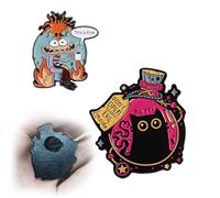 Broche de gato negro Set de 2 Pines Divertidos Pines de Gato juego de broches para ropa para mochila bolso y joyas Pin