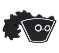 Broche de gato: taza de agua divertida gato de dibujos animados con escoba - pin esmaltado, Klein, Metal no precioso