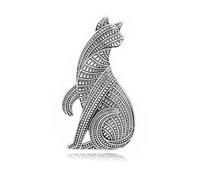 Broche de gato unisex de metal para mujer, diseño de gato, mascota, animal, fiesta, estilo casual, Piedra Vidrio Piedra Esmaltado cristal, No es una piedra preciosa