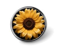 Broche de girasol rústico personalizado de 1 pulgada, insignia vintage para bolsos, sombreros, chaquetas, mochilas, trajes, camisas, decoración de ropa, colección de joyas, regalos para mujeres y hom