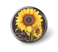 Broche de girasol "You Are My Sunshine" de aleación premium que no se deslustra. Insignia de ropa exquisita y sin rebabas. Adorno elegante y moderno para uso diario. Alfiler de seguridad para decoraci