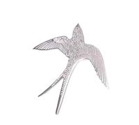 Broche de golondrina de aleación delicada Diseño de pájaro Vestido versátil Accesorio de alfiler de solapa para uso diario Ocasiones especiales Broche de golondrina para mujeres y hombres
