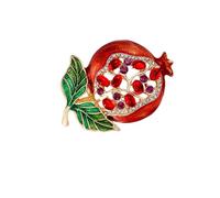 Broche de granada con dije único, versátil para el pecho, adorno de Laple para trajes formales casuales, únicos y de moda para mujeres