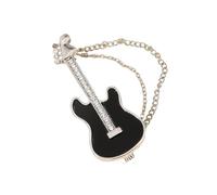 Broche de guitarra para ropa, joyería, hermoso accesorio con temática musical, insignia de aleación con textura, regalo para entusiastas de la moda, accesorios para amantes de la música, One Size