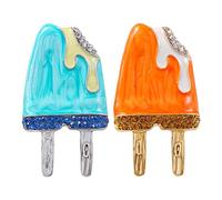 Broche de helado, pin de solapa creativo y moderno con broches de solapa geniales, divertido pin de solapa de helado, bonitos pines de mochila para mochila y bolsas, one size, Zinc, No es una piedra