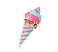 Broche de helado sofisticado, divertido y multiusos, diseños elegantes, accesorio de portátil para artistas, atuendo diario, regalos para niños