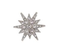 Broche de hexagrama contemporáneo para guardarropa profesional, accesorio de aleación de metal, diseño neutral de género, broche de aguja seguro, broche de hexagrama para hombres y mujeres