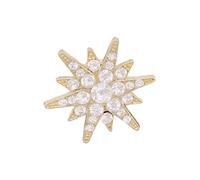 Broche de hexagrama contemporáneo para guardarropa profesional, accesorio de aleación de metal, diseño neutral de género, broche de aguja seguro, broche de hexagrama para hombres y mujeres