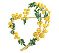 Broche de hoja de fruta, alfileres únicos creativos, para mochila, ropa, joyería, textura de aleación para aspecto de, corazón