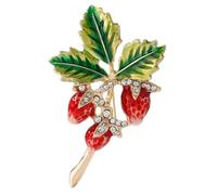 Broche de hoja versátil, superficie esmaltada, aleación y cristales, adornos, elegantes actualizaciones de atuendo, broche de cierre seguro para mujer