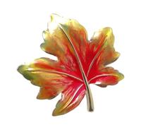 Broche de hojas de arce, ramillete, diseño retro, alfiler de aleación ligera, sombrero, bufanda, decoración, joyería de moda, broche esmaltado retro para mujer, Medio, como se describe