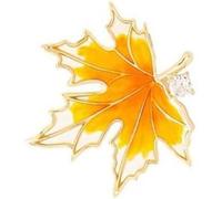 Broche de hojas de otoño broche de cristal con diamantes de imitación de hoja de hoja de arce broche de insignia accesorios de joyería regalos para mujeres niñas bufandas hebilla broche corsé, Metal