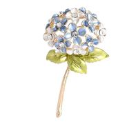 Broche de hortensia con un delicado y versátil alfiler de joyería adecuado para mejorar un atuendo accesorios para mujeres con buen gusto, talla única, como se describe