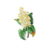 Broche de hortensia de larga duración en materiales esmaltados de aleación que resisten la decoloración y mantienen el brillo, hecho para mayor durabilidad, talla única, como se describe