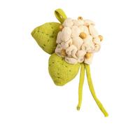 Broche de hortensia de lino y algodón natural con pin de aleación seguro para mujer, accesorio de moda floral ligero, pin de tela de hortensia vintage, talla única, como se describe