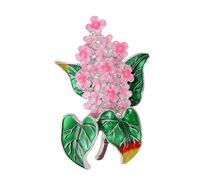 Broche de hortensia portátil hecho de aleación esmaltada, ideal para el uso diario, elegante pin floral, One Size, como se describe
