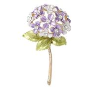 Broche de hortensias resistente accesorio de traje de boda Pin de solapa de moda para ocasiones sofisticadas accesorio de mujer de buen gusto, talla única, como se describe