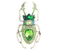 Broche de insectos con cristales austriacos, esmaltado, a la moda, con bonitos broches de Beatles para hombres, niñas, mujeres, fiesta, Navidad, madre, regalo de cumpleaños, Cristal, Cristales