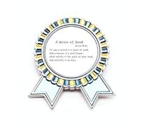 Broche de insignia con cita de poesía famosa A Grain Of Sand, Medium, Metal