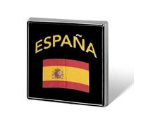 Broche de insignia de negocios para hombre, broche cuadrado de bandera española para camisas, bolsos, reuniones, escuela, viajes, negocios, regalo, 0.7inx0.7in, Metal
