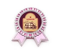 Broche de insignia de Reino Unido con sello de Reino Unido de Gran Bretaña, color rosa, Medium, Metal