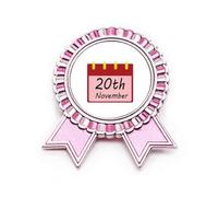 Broche de insignia del Día Mundial de las Enfermedades Pulmonares Obstructivas Crónicas, color rosa, Medium, Metal