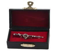 Broche de Instrumento Musical Pin Mini Flauta en Forma de Instrumento Musical Broche Pin Accesorio para Colección de Regalos (Plata)