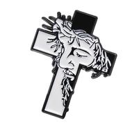 Broche de Jesús para Ropa - Vintage, Bolígrafo de Joyería Solapa de Metal de 4 cm | Broche, Pin de, elegante acabado en dorado, en polvo, accesorio de inspiración cristiana para la fe