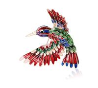 Broche de joyería de colibrí, superficie esmaltada resistente a la decoloración, cierre seguro, accesorio para banquetes y fiestas, broche de gorrión, loro, mariposa, solapa, pájaro, aleación, ligero
