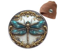 Broche De | Joyería de Ropa Bohemia y de Colección | Pin de Animal de Vidrio Plano en 2D - para Chaquetas Vaqueras Jerséis Gorros Bolsos Solapa Cuello Bodas Noches de Cita