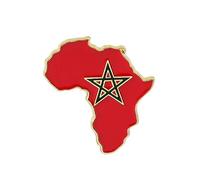 Broche De La Bandera De Marruecos - Insignia De Pin De Solapa Con Emblema De África De Creatividad Para Hombres Y Mujeres Accesorios De Joyería, Alfileres De Esmalte Patriótico Regalo De Decorac