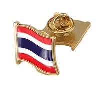 Broche De La Bandera De Tailandia - Broche De Mapa De Tailandia Pin De Esmalte Insignia De Mochila De Ropa, Pin De Moda Joyería Pin De Viajero Insignia De Mochila De Ropa Unisex, 19 * 18 Mm, Como S