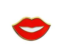 Broche de labios de metal colorido en forma de boca, pin de solapa para mochila, accesorio de moda para ropa y bolsos de mujer, pin de joyería, One Size, como se describe
