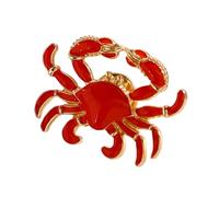 Broche de langosta de aleación con temática de vida marina, elegante pin de pecho para vestidos, abrigos, bolsos, accesorio de moda, broche de langosta y camarones, One Size, como se describe