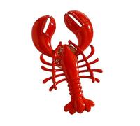 Broche de langosta de aleación con temática de vida marina, elegante pin de pecho para vestidos, abrigos, bolsos, accesorio de moda, insignia temática de playa, One Size, como se describe