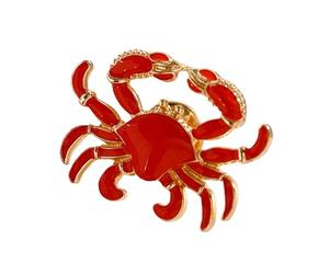 Broche de langosta de aleación con temática de vida marina, elegante pin de pecho para vestidos, abrigos, bolsos, accesorio de moda, broche de langosta y camarones, One Size, como se describe
