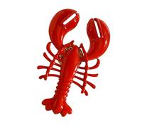 Broche de langosta de crustáceos de aleación con temática de vida, Pin de pecho elegante para vestidos, abrigos, bolsos, accesorio de, Pin de solapa de camarón de aleación