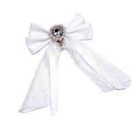 Broche de lazo de cristal, ajuste seguro para incidentes formales, decoración elegante, broche de corbata de cristal, One Size, como se describe