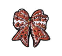 Broche de lazo de gatito con temática navideña, broche de solapa de galleta de jengibre, joyería festiva, accesorio de fiesta con lazo, talla única, como se describe