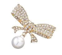 Broche de lazo de moda, resistente a la corrosión, joyería de aleación para eventos formales, broche vintage con lazo, talla única, como se describe