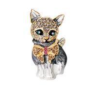 Broche de leopardo para mujer, diseño de gato, broche de moda para banquete de Occidente, broche para mujer, aleación, No es una piedra preciosa