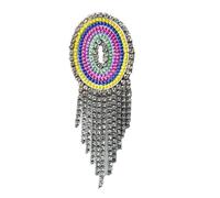 Broche de letras para mujer, pin de insignia de letra de diamantes de imitación, accesorios de ropa para mujer, 10.5X4.5cm, Diamante de imitación