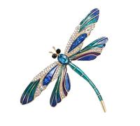 Broche de libélula - Broche de libélula con diamantes de imitación | Joyería de libélula, broche esmaltado de libélula para mujer, broche de moda, accesorios para abrigos, joyería linda, Refer to