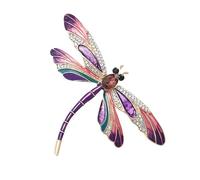 Broche de libélula - Broche de libélula con diamantes de imitación | Joyería de libélula, broche esmaltado de libélula para mujer, broche de moda, accesorios para abrigos, joyería linda, Refer to