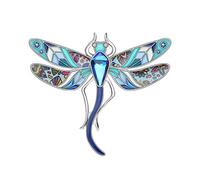 Broche de libélula de cristal de aleación WEVENI Broches de insectos de esmalte Joyería para mujeres Niñas Adorno para bufanda Vestido Regalo, Zinc
