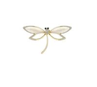 Broche de libélula de ópalo para mujer, unisex, pin de insectos, abrigo, suéter, accesorios de ropa, banquete, Metal Acrílico, Circonia cúbica