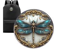 Broche de libélula, joya bohemia para la ropa, broche plano de cristal bidimensional, broche de libélula, para sombreros, bufandas, bolsos, solapas, cuello, chaquetas vaqueras, desplazamientos, citas