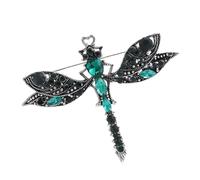 Broche de libélulas con cristales brillantes, elegante pin de solapa con diamantes de imitación de animales para mujeres y niñas, accesorios de moda, pin de diamantes de imitación de cristal, talla
