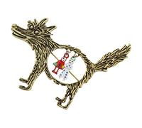 Broche de lobo vintage - de lobo de metal para hombres y mujeres, broche de solapa de animal para trajes, chaquetas, bolsos y camisas, accesorio de aleación de zinc con personalidad para