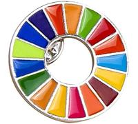 Broche de los Objetivos de Desarrollo Sostenible de las Naciones Unidas ODS Rainbow Pin Badge, Medium, Plástico